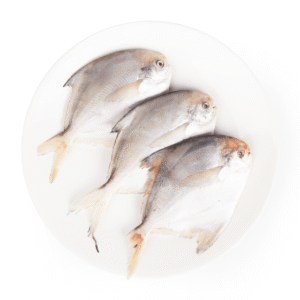 Talassa Wild Caught Whole Round Silver Pomfret 4-5pcs, Frozen 500 g