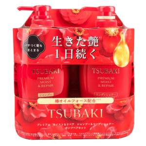 Shiseido Tsubaki Premium Moist & Repair Shampoo & Conditioner Pump Pair Set 450ml + 450ml 1 each