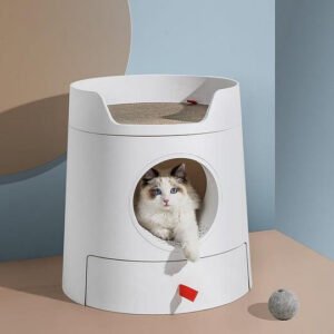MICHU XL Castle Cat Litter Box White 1 box