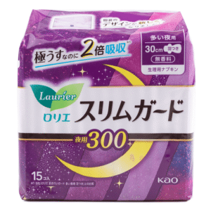 Kao Laurier Slim Guard Sanitary Pads with Wings Overnight 30cm 15pk 1 each