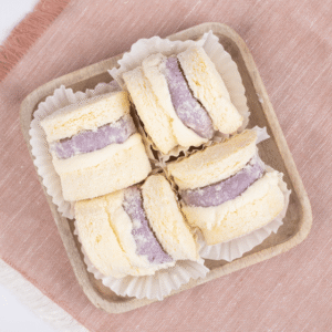 Taro & Cheese Cake 4 pieces NO Preservatives 1 each